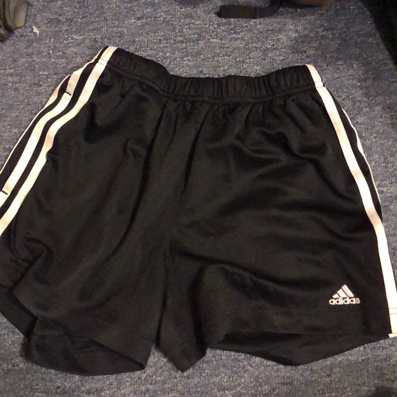 Adidas black white shorts size s with drawstring - Picture 1 of 3